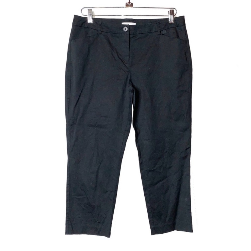NEW YORK & COMPANY STRETCH Black Capri Pants 8